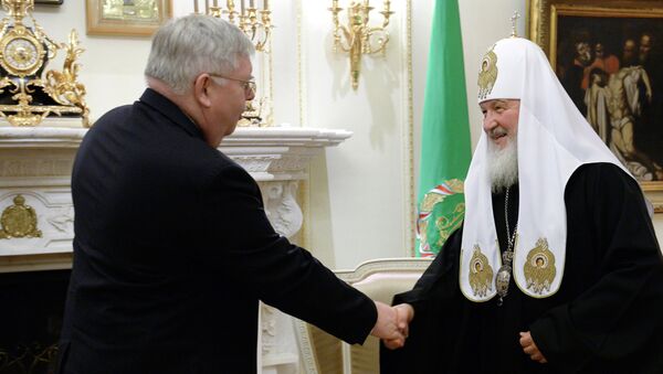 Встреча патриарха Кирилла с послом США в РФ Джоном Теффтом