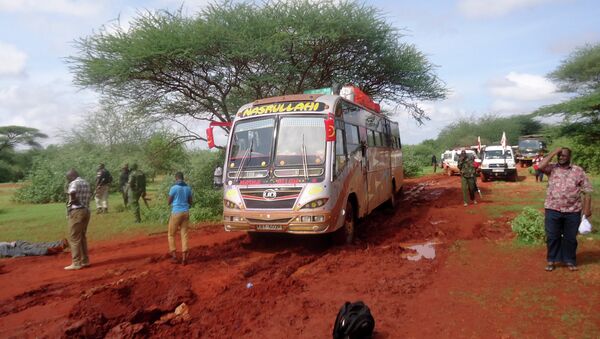 Место нападения исламских экстремистов на автобус в Кении