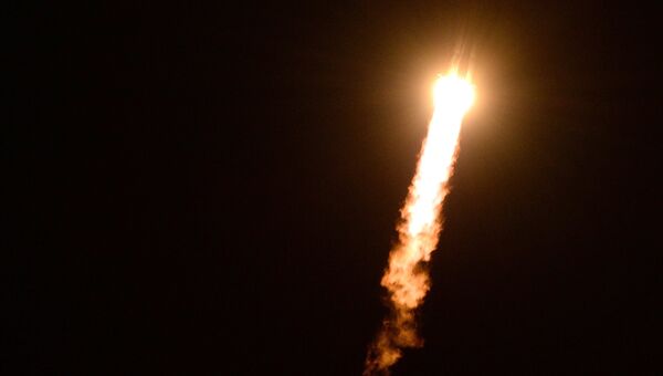 Старт ракеты-носителя Союз-ФГ с ТПК Союз ТМА-15М на космодроме Байконур, архивное фото