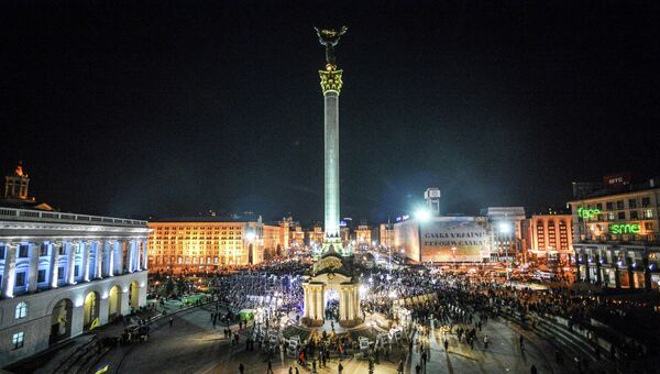 Годовщина начала событий на киевском Майдане. Архивное фото.