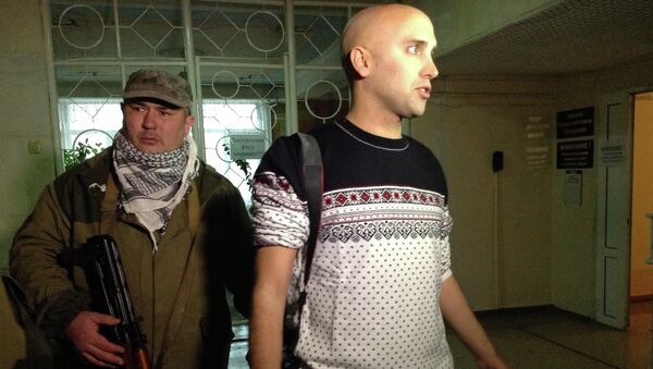 Английский журналист Грэм Филлипс в госпитале в Донецке