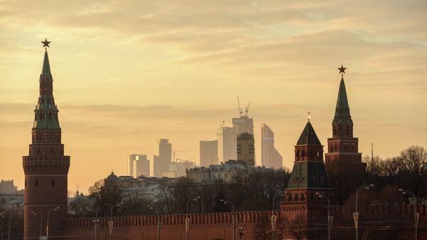 Вид на Московский кремль