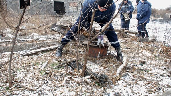 Обезвреживание снарядов в Донбассе. Архивное фото