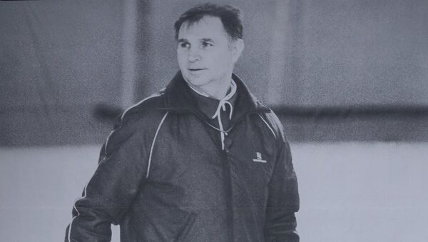 Портрет советского хоккеиста и заслуженного тренера СССР Виктора Тихонова. Архивное фото