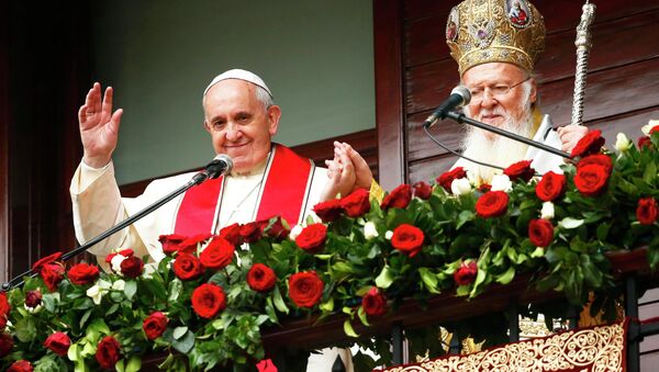 Папа римский Франциск и вселенский патриарх Варфоломей в Стамбуле
