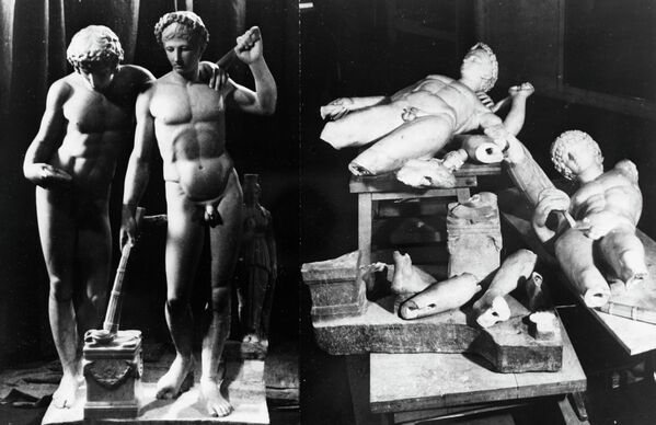 Античные скульптуры Государственного Эрмитажа до и после реставрации