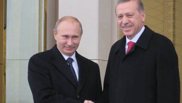 Встреча Владимира Путина с Реджепом Тайипом Эрдоганом. Архивное фото
