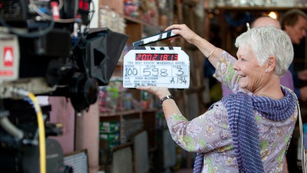 Актриса Джуди Денч на съемках фильма Отель «Мэриголд». Лучший из экзотических