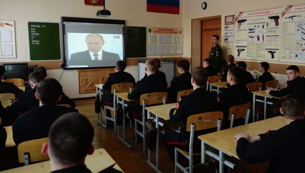 Учащиеся Екатеринбургского военного суворовского училища. Архивное фото