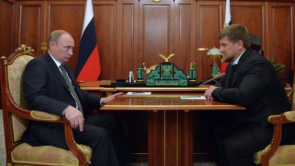 Рабочая встреча В.Путина с Р.Кадыровым. Архивное фото.