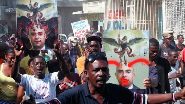 Антиправительственные демонстрации на Гаити 05.12.2014