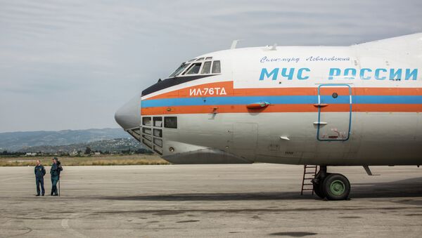 Самолет МЧС России доставил груз гуманитарной помощи в Сирию