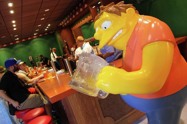 Стилизованный бар У Мо, как в мультсериале The Simpsons