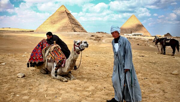 Пирамиды Гизы. Каир. Архивное фото