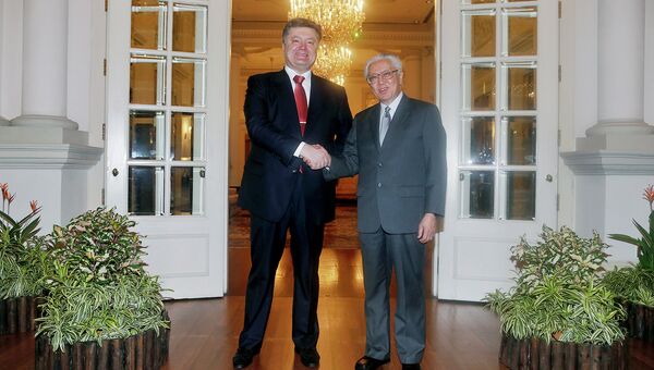 Президент Украины Петр Порошенко и президент Сингапура Тони Тан
