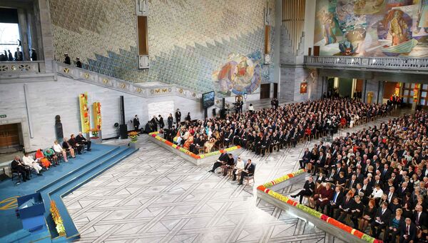 Церемония награждения Нобелевской премией мира в Осло