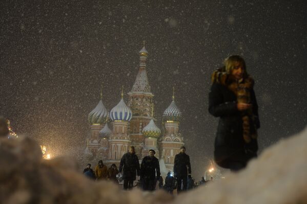 Вид на Покровский собор на Красной площади