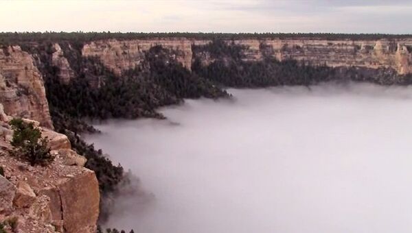 Одеяло из облаков накрыло Гранд-Каньон в США
