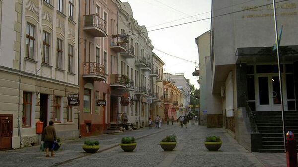 Улица Валовая в Старом городе, Тернополь, Украина