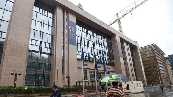 Здание Совета Евросоюза в Брюсселе.  Архивное фото.