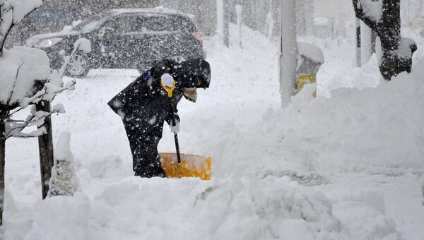 Снегопад в Японии. 17 декабря 2014