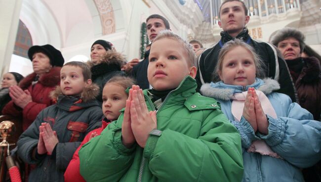 Празднование католического Рождества в Минске