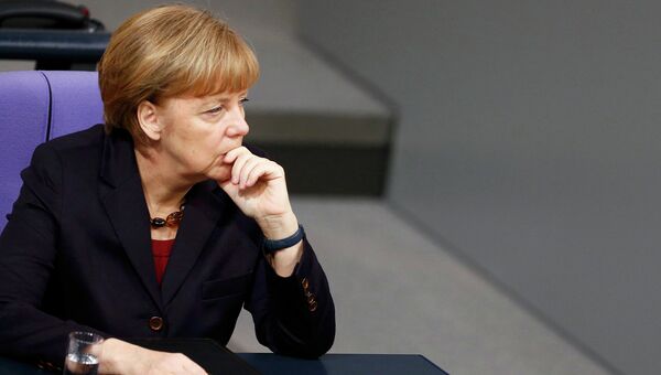 Канцлер ФРГ Ангела Меркель в Бундестаге. 18 декабря 2014
