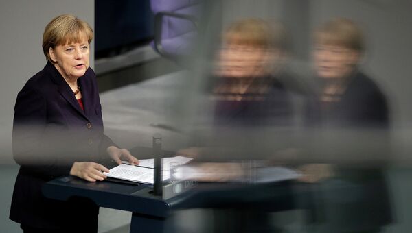 Канцлер ФРГ Ангела Меркель в Бундестаге, архивное фото