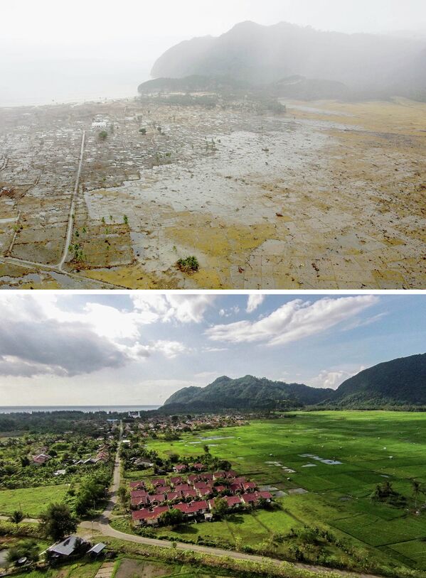 Последствия цунами в Индийском океане в 2004 году и 10 лет спустя
