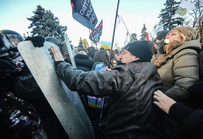 Протестные акции в центре Киева