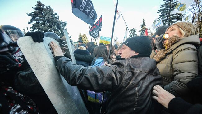 Протестные акции в центре Киева