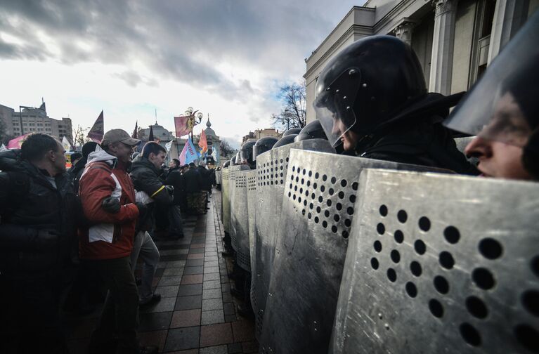 Протестные акции в центре Киева