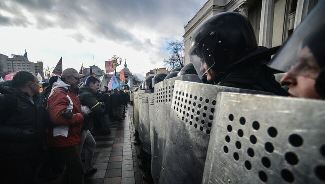 Протестные акции в центре Киева