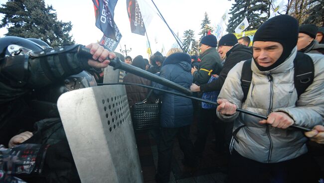 Протестные акции в центре Киева