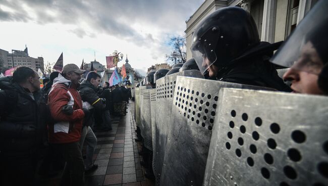 Протестные акции в центре Киева