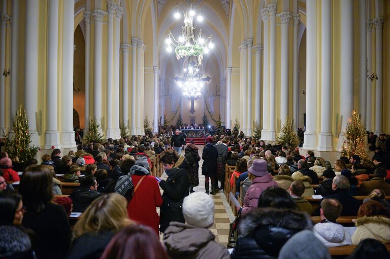 Празднование католического Рождества в Москве