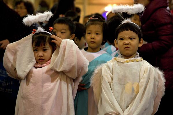 Празднование католического Рождества в Китае