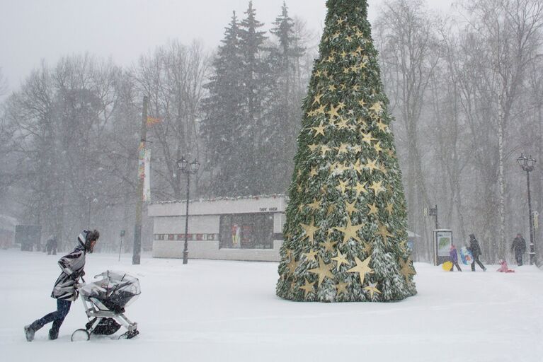 Снегопад в Москве