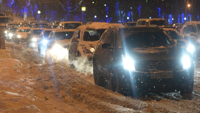 Снегопад в Москве