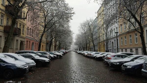 Снег на улицах в Германии. Архивное фото