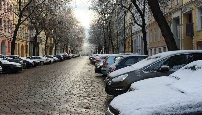 Снег на улицах в Германии