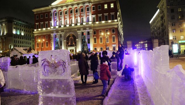 Празднование Нового года на Красной площади