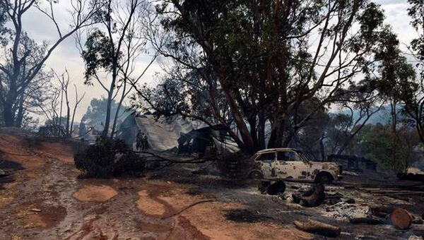 Последствия природных пожаров в Австралии 04 января 2015 года