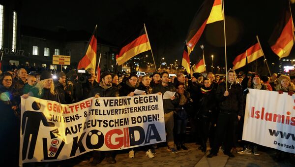 Акция протеста в Дрездене