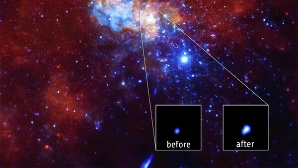Выброс из сверхмассивной черной дыры в центре Млечного Пути