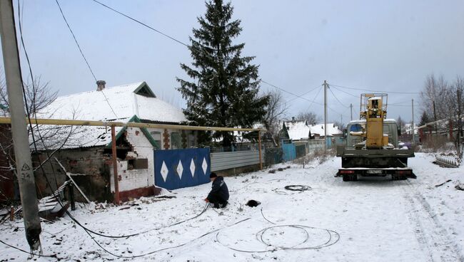 Последствия обстрела Донецка украинскими силовиками. Архивное фото