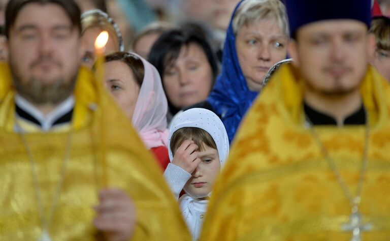 Рождественское богослужение в храме Христа Спасителя