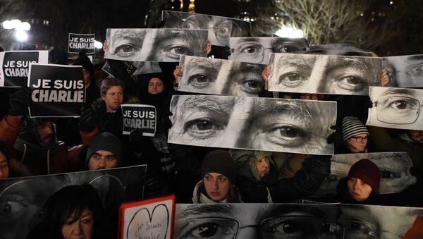 Акция в память о жертвах нападения на редакцию журнала Charlie Hebdo в Париже. Архивное фото