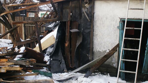 Дом, разрушенный в результате обстрела в Донецке. Архивное фото