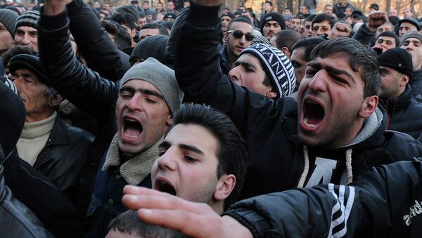 Протесты в городе Гюмри, Армения